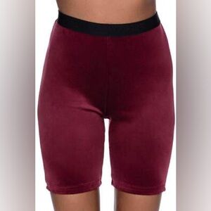 Killstar - Moon Cycle Burgundy Bike Shorts - Size S